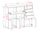 Highboard Vanda, Beton Maße (136x108x35cm) - Dekati GmbH