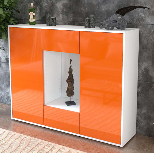 Highboard Malina, Orange Studio (136x108x35cm) - Dekati GmbH