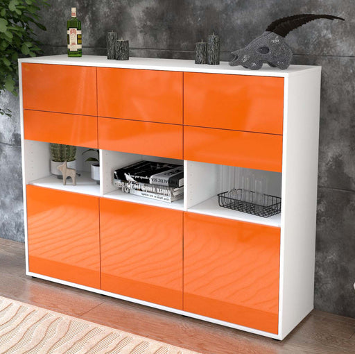 Highboard Tiziana, Orange Studio (136x108x35cm) - Dekati GmbH