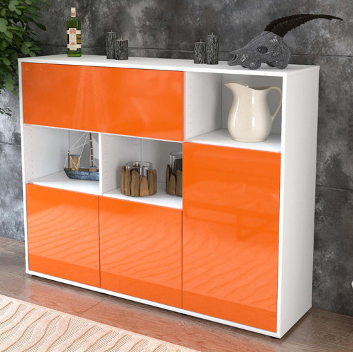 Highboard Valenzia, Orange Studio (136x108x35cm) - Dekati GmbH