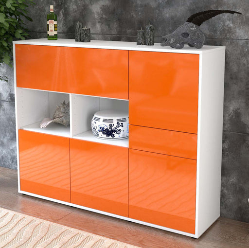Highboard Valeria, Orange Studio (136x108x35cm) - Dekati GmbH