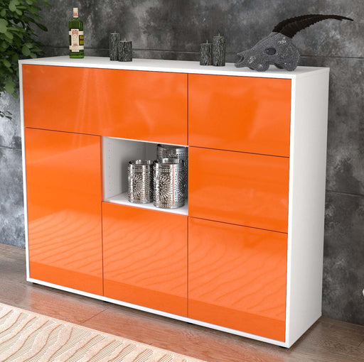 Highboard Verena, Orange Studio (136x108x35cm) - Dekati GmbH