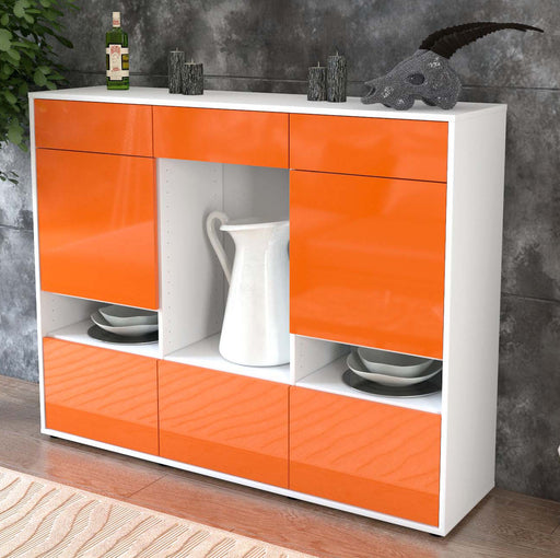 Highboard Viola, Orange Studio (136x108x35cm) - Dekati GmbH