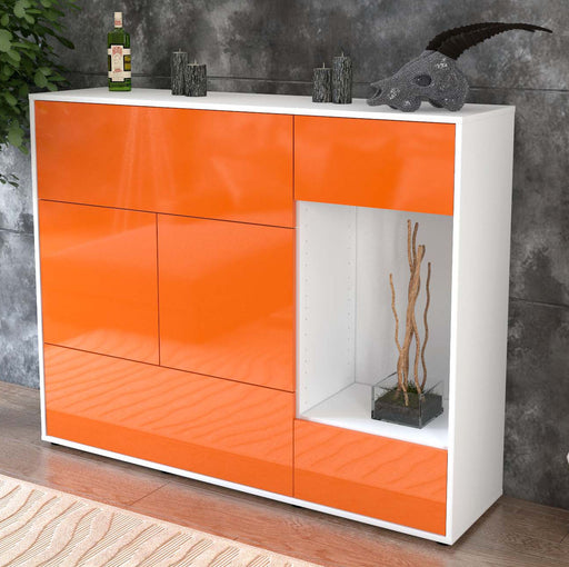 Highboard Violetta, Orange Studio (136x108x35cm) - Dekati GmbH