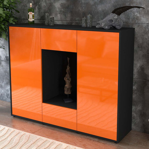 Highboard Malina, Orange Studio (136x108x35cm) - Dekati GmbH