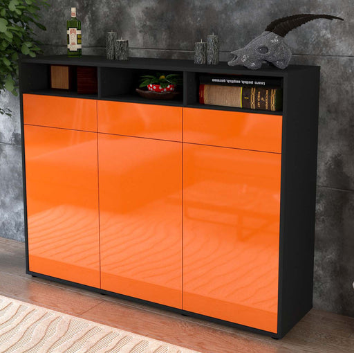 Highboard Marta, Orange Studio (136x108x35cm) - Dekati GmbH