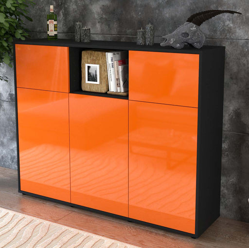 Highboard Melanie, Orange Studio (136x108x35cm) - Dekati GmbH