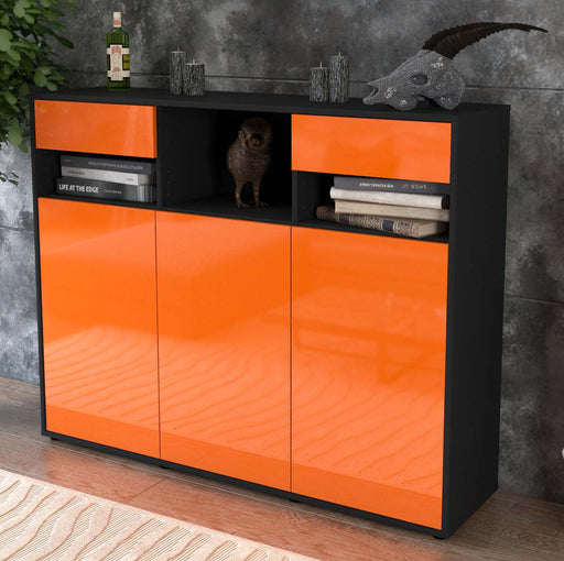 Highboard Mena, Orange Studio (136x108x35cm) - Dekati GmbH