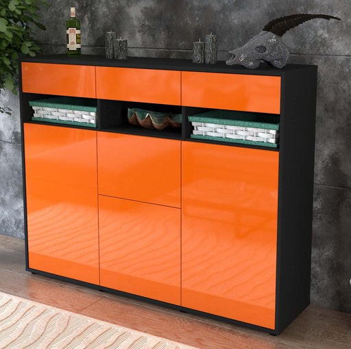 Highboard Michaela, Orange Studio (136x108x35cm) - Dekati GmbH