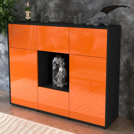 Highboard Milou, Orange Studio (136x108x35cm) - Dekati GmbH