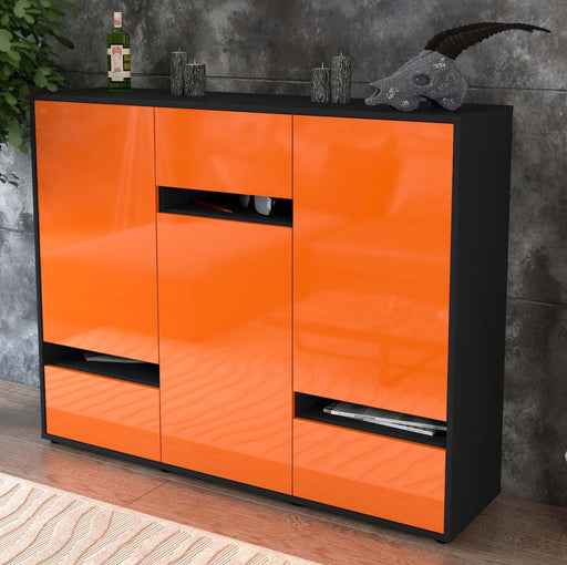 Highboard Mirella, Orange Studio (136x108x35cm) - Dekati GmbH