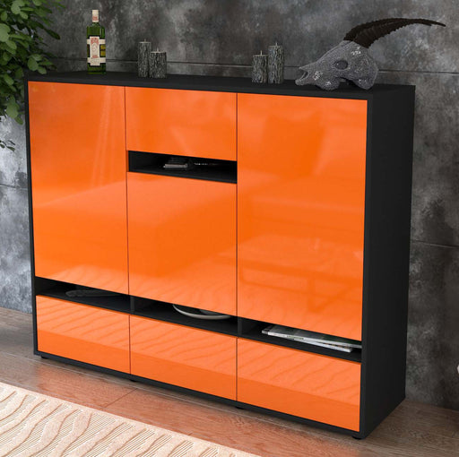 Highboard Mona, Orange Studio (136x108x35cm) - Dekati GmbH