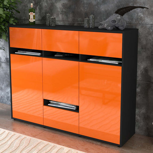 Highboard Monia, Orange Studio (136x108x35cm) - Dekati GmbH