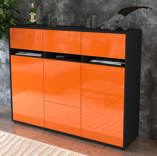 Highboard Monja, Orange Studio (136x108x35cm) - Dekati GmbH