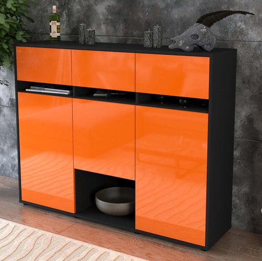 Highboard Natalie, Orange Studio (136x108x35cm) - Dekati GmbH
