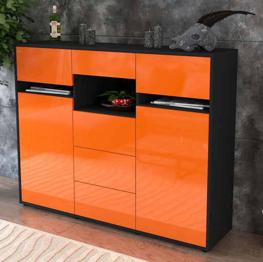 Highboard Nella, Orange Studio (136x108x35cm) - Dekati GmbH