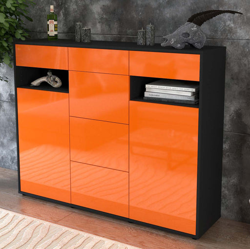 Highboard Nevia, Orange Studio (136x108x35cm) - Dekati GmbH