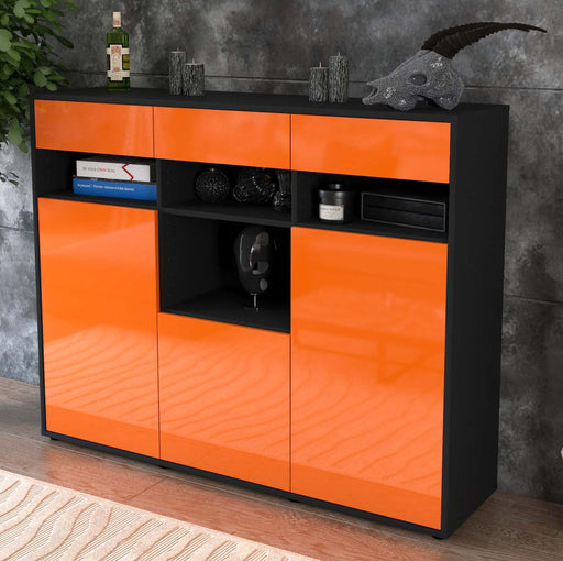 Highboard Nicole, Orange Studio (136x108x35cm) - Dekati GmbH