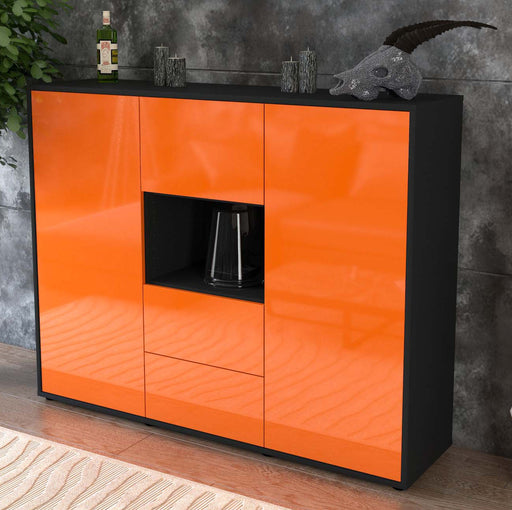 Highboard Nila, Orange Studio (136x108x35cm) - Dekati GmbH