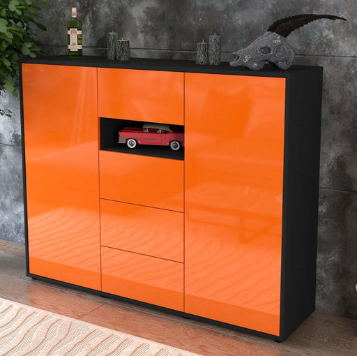 Highboard Noe, Orange Studio (136x108x35cm) - Dekati GmbH