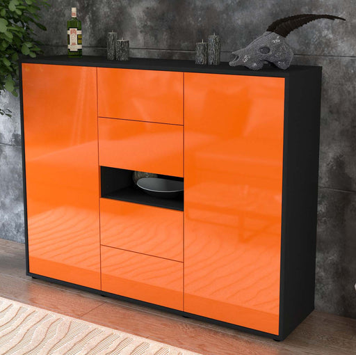 Highboard Noelia, Orange Studio (136x108x35cm) - Dekati GmbH