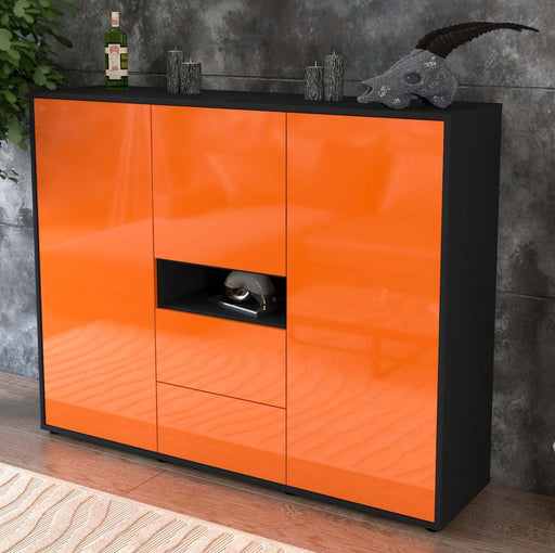 Highboard Olivia, Orange Studio (136x108x35cm) - Dekati GmbH
