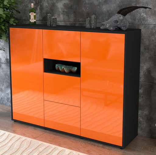 Highboard Quinta, Orange Studio (136x108x35cm) - Dekati GmbH
