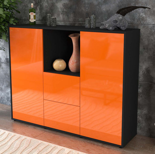 Highboard Rabea, Orange Studio (136x108x35cm) - Dekati GmbH