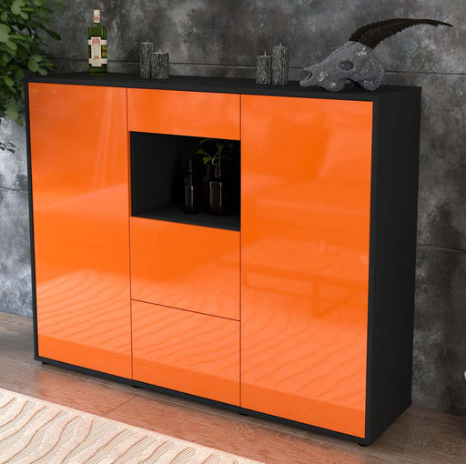 Highboard Rachelle, Orange Studio (136x108x35cm) - Dekati GmbH