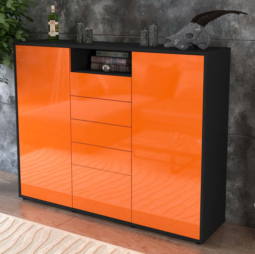 Highboard Ravena, Orange Studio (136x108x35cm) - Dekati GmbH