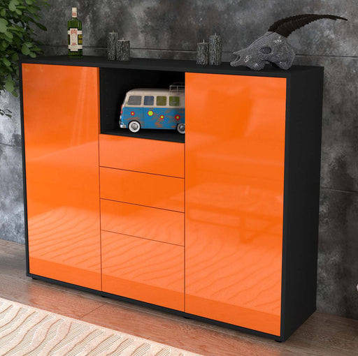 Highboard Rebecca, Orange Studio (136x108x35cm) - Dekati GmbH