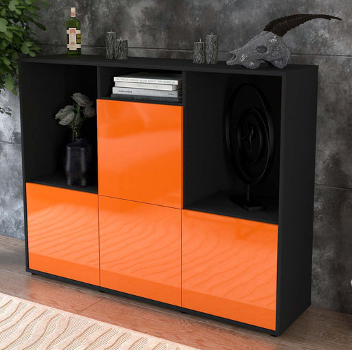 Highboard Saskia, Orange Studio (136x108x35cm) - Dekati GmbH