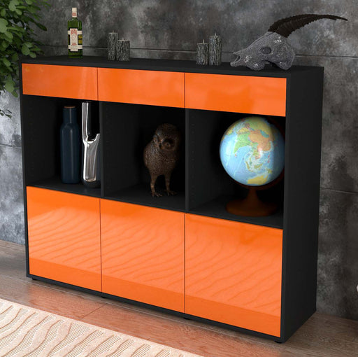 Highboard Selina, Orange Studio (136x108x35cm) - Dekati GmbH