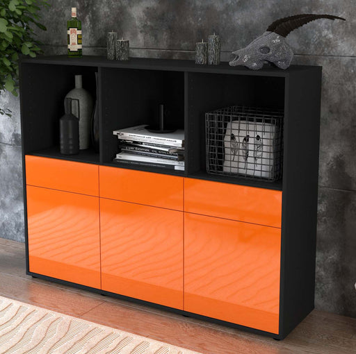Highboard Selma, Orange Studio (136x108x35cm) - Dekati GmbH