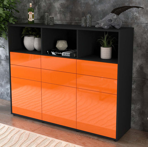 Highboard Serenella, Orange Studio (136x108x35cm) - Dekati GmbH