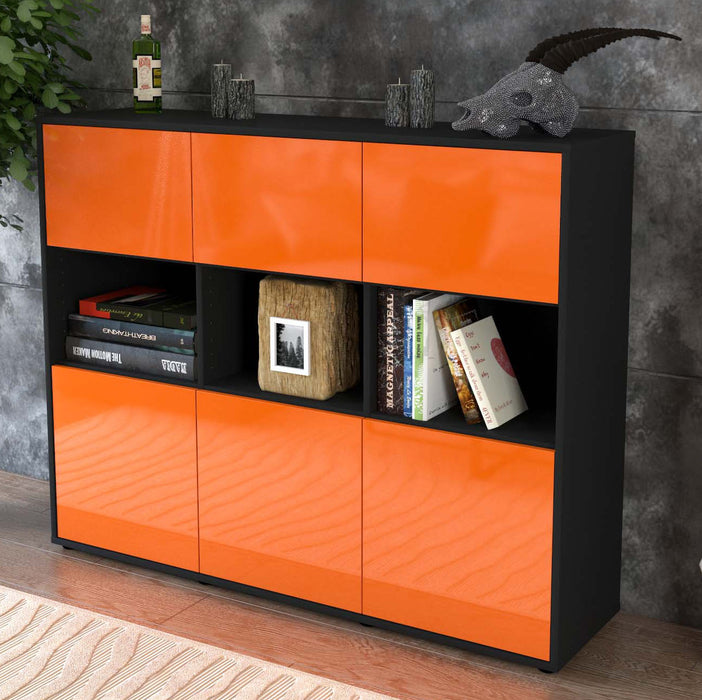 Highboard Sira, Orange Studio (136x108x35cm) - Dekati GmbH