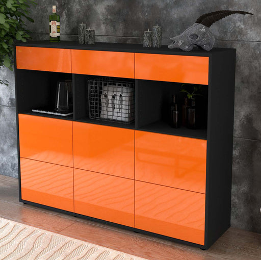 Highboard Stella, Orange Studio (136x108x35cm) - Dekati GmbH