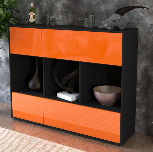 Highboard Suna, Orange Studio (136x108x35cm) - Dekati GmbH