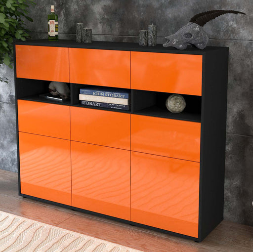 Highboard Teresa, Orange Studio (136x108x35cm) - Dekati GmbH
