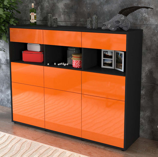 Highboard Tina, Orange Studio (136x108x35cm) - Dekati GmbH