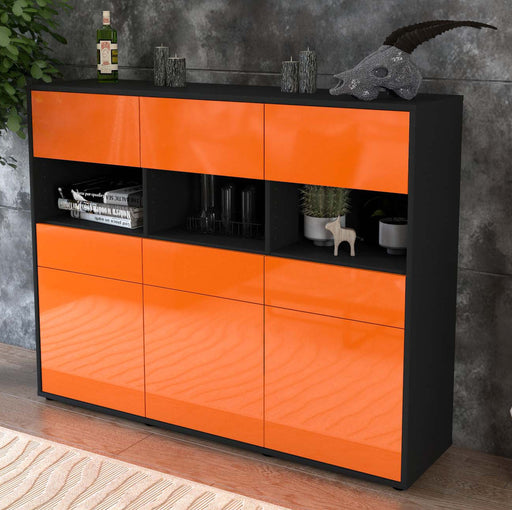 Highboard Tizia, Orange Studio (136x108x35cm) - Dekati GmbH