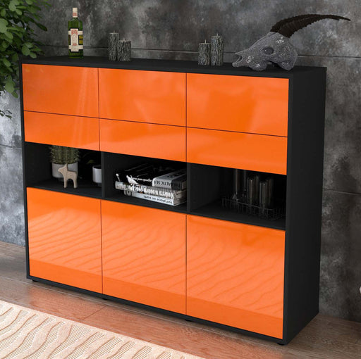 Highboard Tiziana, Orange Studio (136x108x35cm) - Dekati GmbH