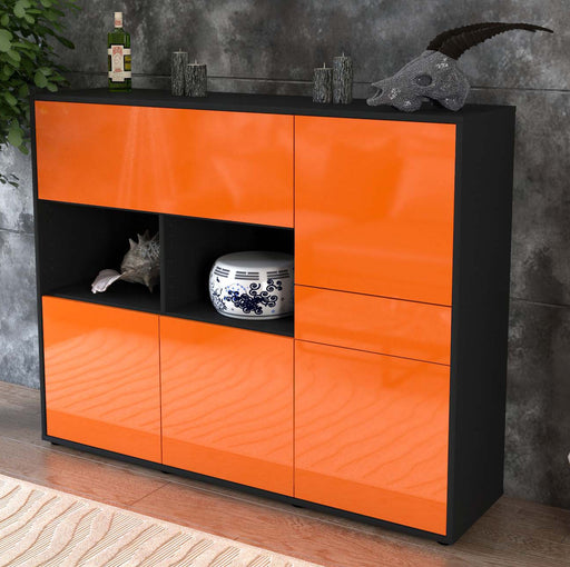 Highboard Valeria, Orange Studio (136x108x35cm) - Dekati GmbH