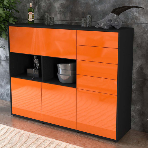 Highboard Vanda, Orange Studio (136x108x35cm) - Dekati GmbH