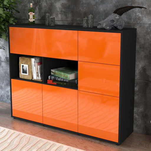 Highboard Velia, Orange Studio (136x108x35cm) - Dekati GmbH