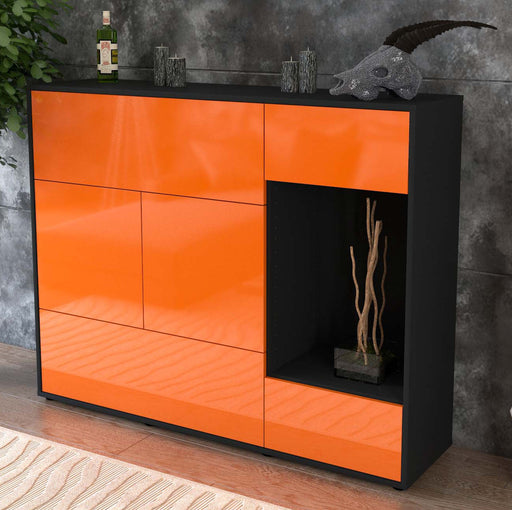 Highboard Violetta, Orange Studio (136x108x35cm) - Dekati GmbH