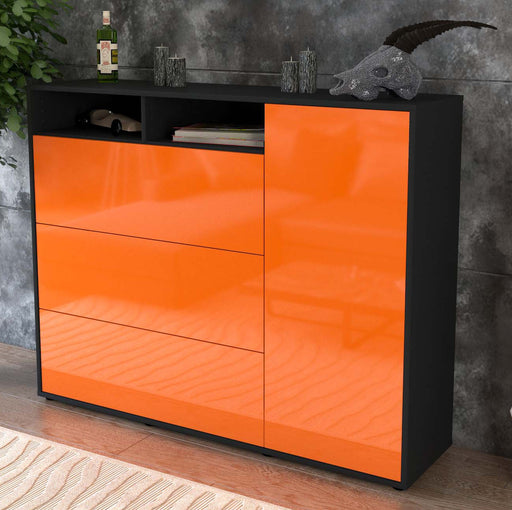 Highboard Vita, Orange Studio (136x108x35cm) - Dekati GmbH