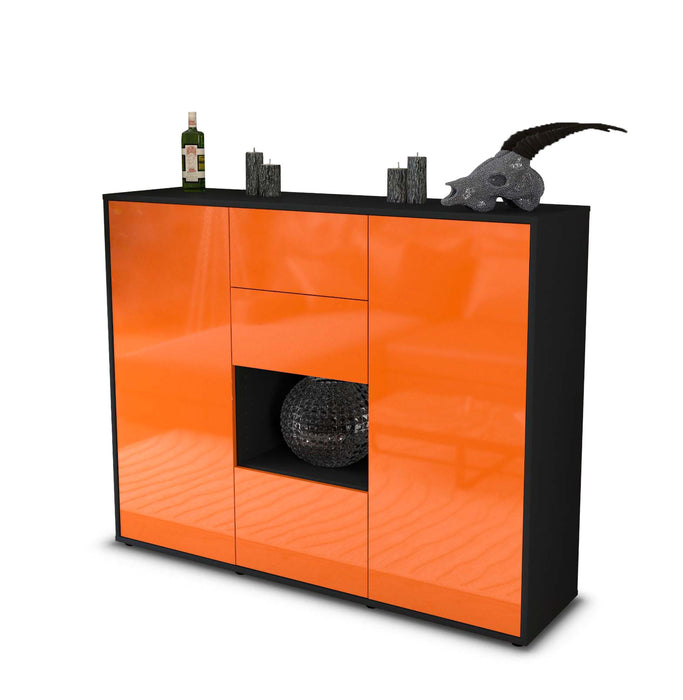 Highboard Nikolina, Orange Seite (136x108x35cm) - Dekati GmbH