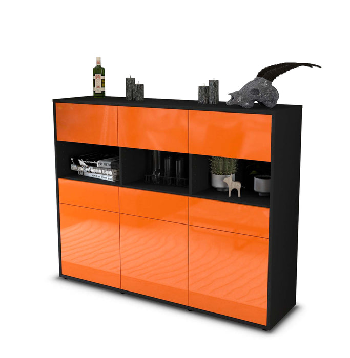 Highboard Tizia, Orange Seite (136x108x35cm) - Dekati GmbH