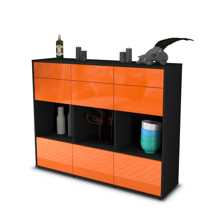 Highboard Tonja, Orange Seite (136x108x35cm) - Dekati GmbH